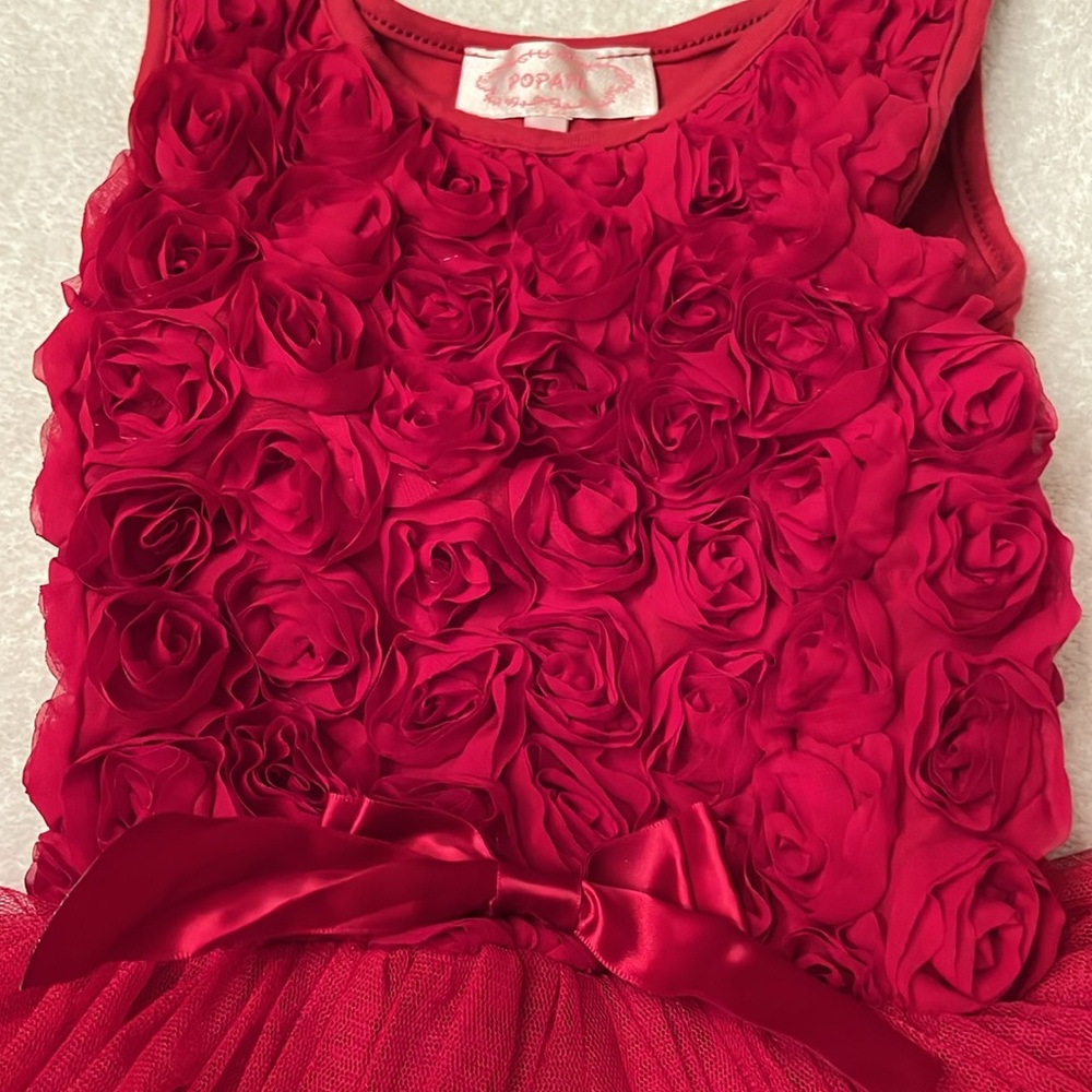 Popatu Deep Red Ruffled Dress - Picture 4 of 4